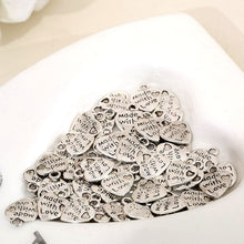 Load image into Gallery viewer, 50pcs Charms heart hand made love 12*10mm Antique pendant fit,Vintage Tibetan Silver,DIY for bracelet necklace
