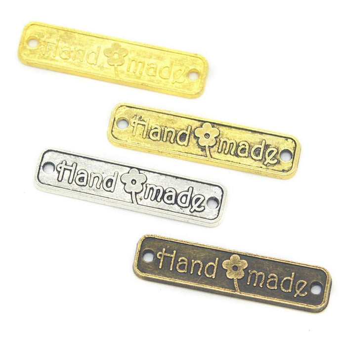 10 Pcs 25mm DIY Retro Alloy Double Hanging Hand Made Plate Jewelry Accessories